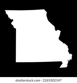Missouri map shape, united states of america. Flat concept icon symbol vector illustration .
