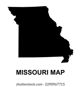 Missouri map shape, united states of america. Flat concept icon symbol vector illustration .