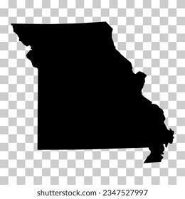 Missouri Karte Form, vereinte Staaten von Amerika. Flaches Concept Symbol Vektorgrafik Symbol .