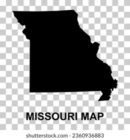 Missouri map shape, united states of america. Flat concept icon symbol vector illustration .