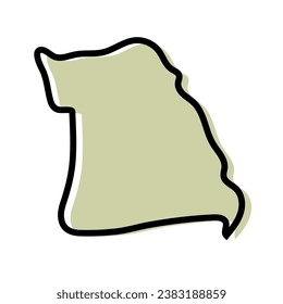 Missouri map vector illustration. USA state map.