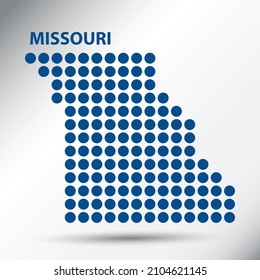 Missouri State Abstract Dotted Map. Vector illustration.