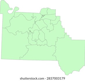 Missouri State Camden County vector Census Tract polygon based on Tiger 2020 Census Data
