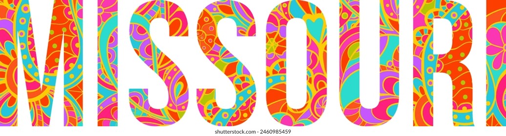 Missouri state creative header text illustration