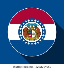 Missouri state flag. Vector illustration.