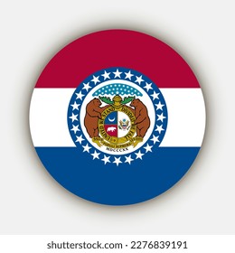 Bandera del estado de Misuri. Ilustración vectorial.