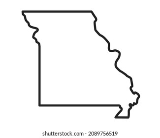 Missouri state icon. Pictogram for web page, mobile app, promo. Editable stroke.