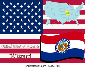 missouri state illustration, abstract vector art