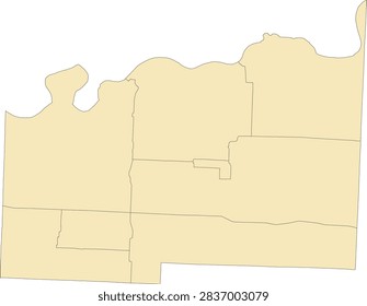 Missouri State Lafayette County vector Census Tract polygon based on Tiger 2020 Census Data
