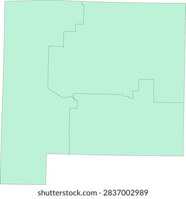 Missouri State Shelby County vector Census Tract polygon based on Tiger 2020 Census Data