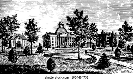 Missouri State University Vintage Illustration