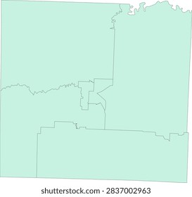 Missouri State Vernon County vector Census Tract polygon based on Tiger 2020 Census Data