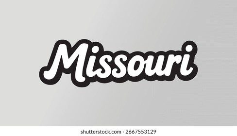  Elemento gráfico de texto de Missouri Ilustración Diseño de Plantilla 
