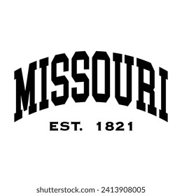 Missouri typography design for tshirt hoodie baseball cap jacket and other uses vector