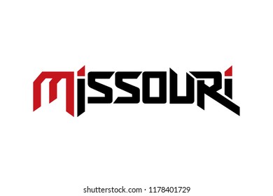 Missouri typography design vector, for t-shirt, poster and other uses