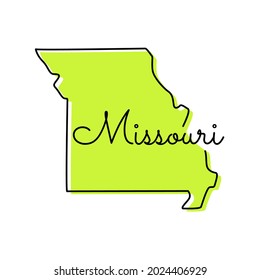 Missouri - USA map vector stock illustration design template.
