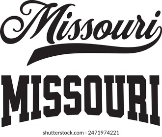 Missouri USA Word Vector Illustration