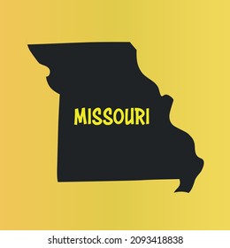 Missouri Vector Map. Editable high quality illustration of the American state of Missouri state border map