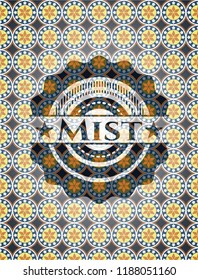Mist arabesque style emblem. arabic decoration.