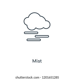 Mist concept line icon. Linear Mist concept outline symbol design. This simple element illustration can be used for web and mobile UI/UX.