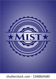 Mist emblem with denim texture