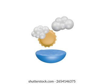  mist icon 3d illustration render