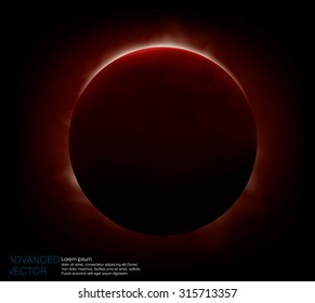 Mist red planet. vector background