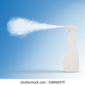 The mist spray bottle to spray water into the air