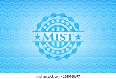 Mist water wave representation badge.