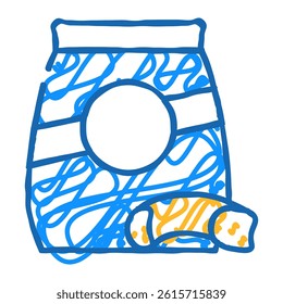mista pasta doodle icon sketch vector. mista pasta sign. isolated symbol illustration