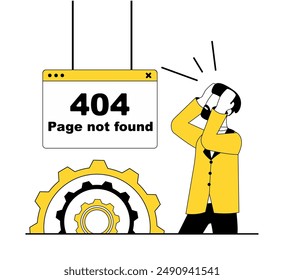 Mistake: 404 page not found. The man got a “page not found” message.