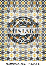 Mistake arabic emblem. Arabesque decoration.