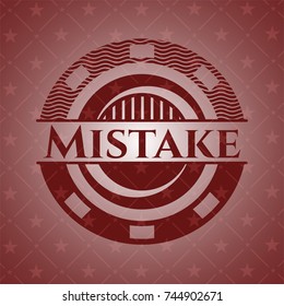 Mistake badge with red background