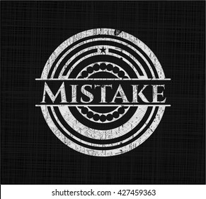Mistake-Kreide-Emblem, Retro-Stil, Kreide- oder Kreidestruktur