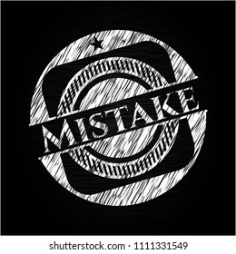  Mistake chalkboard emblem