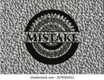 Mistake dark icon or emblem with grey bubbles background. Vector Illustration. Detailed. 