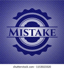 Mistake denim background