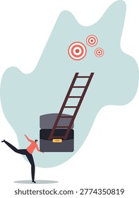 Mistake and error causing business problem and missing goal, disappointment or mission fail, hopeless on unreachable target .human life and situation.