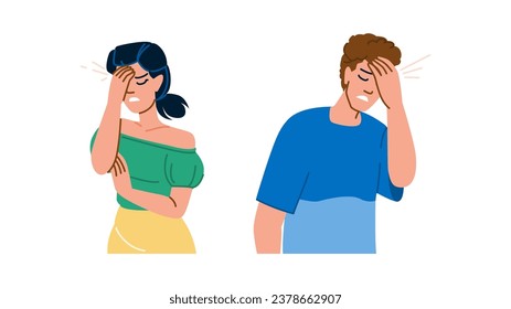 mistake face palm vector. young man, problem model, fail male mistake face palm character. people flat cartoon illustration