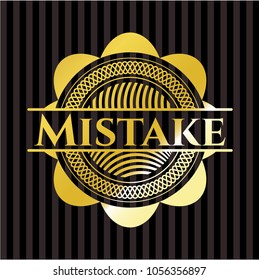 Mistake gold emblem or badge