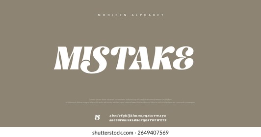 Mistake modern stylish typography letter logo design
