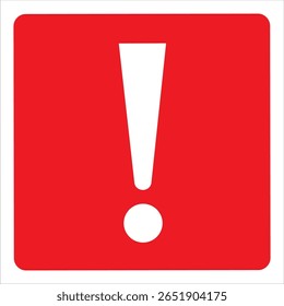 Mistake notice sign. Isolated vector with exlamation mark.