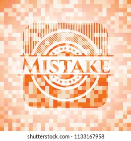 Mistake orange mosaic emblem