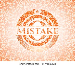 Mistake orange mosaic emblem