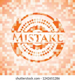 Mistake orange mosaic emblem