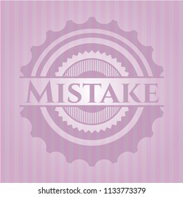 Mistake pink emblem
