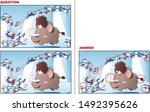 Mistake quiz, mammoth and penguin