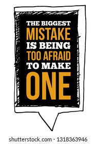 Mistake quote for decorative design. Abstract design art.