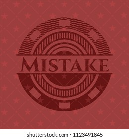 Mistake red emblem. Retro