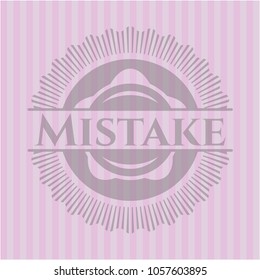 Mistake retro pink emblem